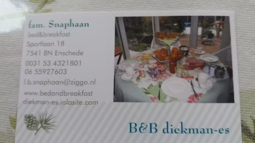 Bed and Breakfast Diekman Es