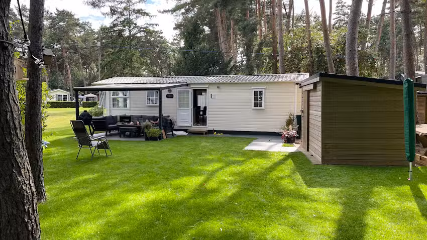 Das Chalet der Familie Bouland auf dem Campingplatz ‚t Zand